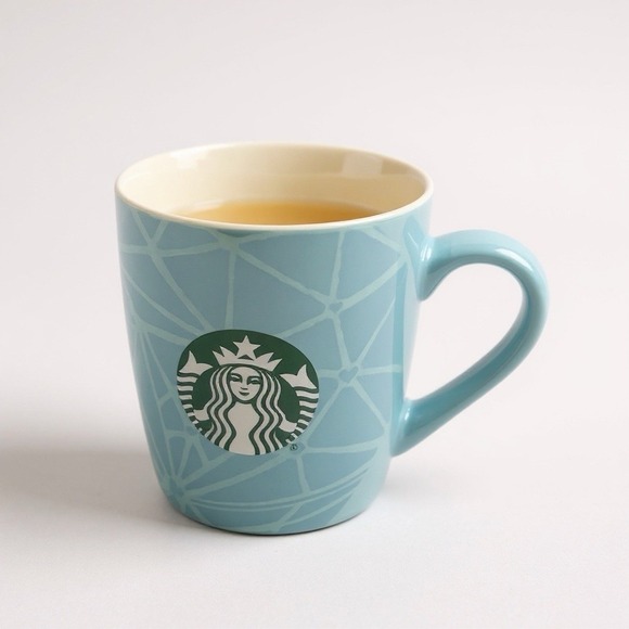 Starbucks Other - STARBUCKS Blue to Teal Green Ombre 10oz Coffee Mug 2021 Blue Geometric Design